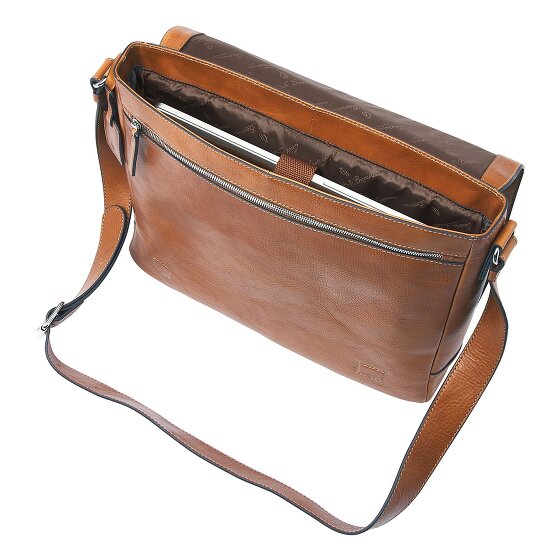 Castelijn & Beerens Mark Briefcase Messenger Ochrona RFID Skórzany 39 cm Komora na laptopa