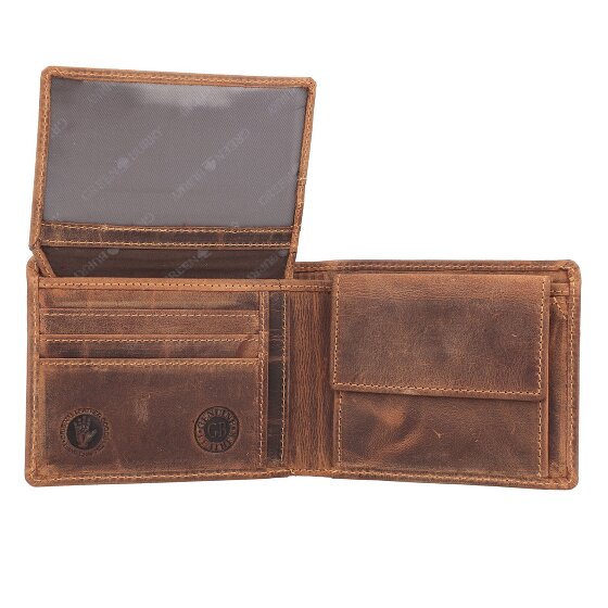 Greenburry Vintage Portfel Ochrona RFID Skórzany 12 cm