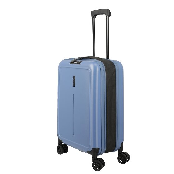Travelite Składany 4-kołowy wózek kabinowy Basics 55 cm z rozszerzaną plisą