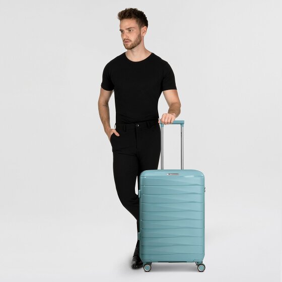 Franky London 4 kółka Walizka M 65 cm z plisą rozprężną