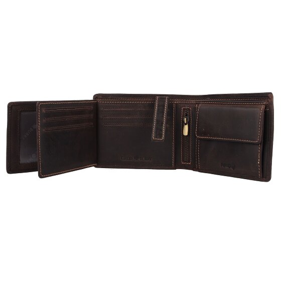 Greenburry Tornado Portfel Ochrona RFID Skórzany 12 cm