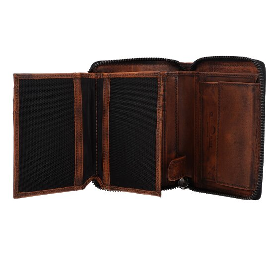 Greenburry Destressed Portfel Ochrona RFID Skórzany 13 cm