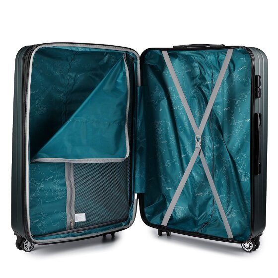 Benzi 5493 4 kółka Walizka M 66 cm z plisą rozprężną