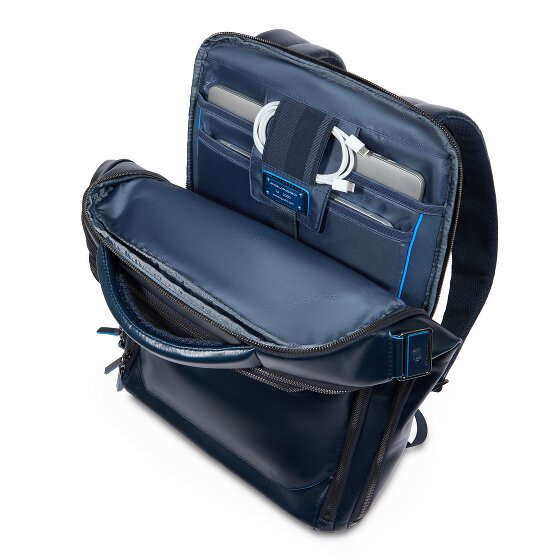 Piquadro Blue Square Plecak Skórzany 42 cm Komora na laptopa