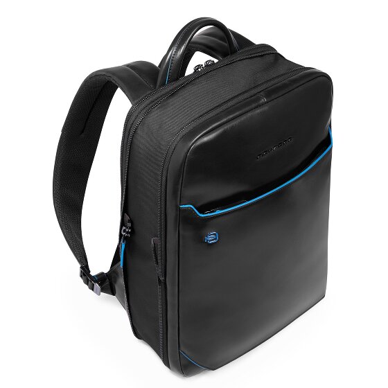 Piquadro Blue Square Plecak Ochrona RFID Skórzany 37 cm Komora na laptopa