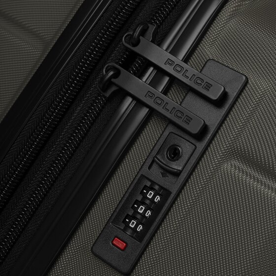 Police London 4 kółka Walizka 64 cm z plisą rozprężną