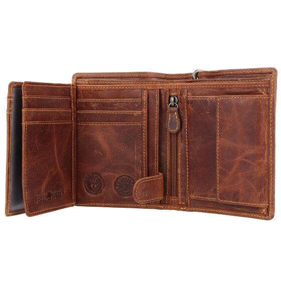 Greenburry Vintage Cafe Racer Wallet RFID Leather 9,5 cm