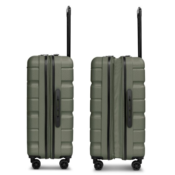 Franky Zestaw walizek na 4 kółkach Munich 4.0, 3-częściowy z elastycznym zagięciem