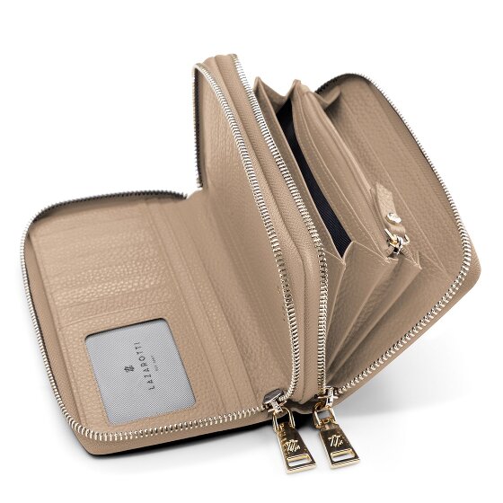 Lazarotti Bologna Leather XL Double Zip-Around Wallet RFID Leather 20 cm