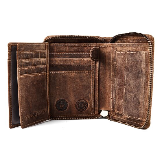 Greenburry Huntsman Portfel Ochrona RFID Skórzany 10 cm