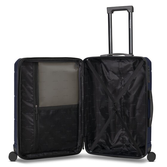 Police London 4 kółka Zestaw walizek 3-części z plisą rozprężną