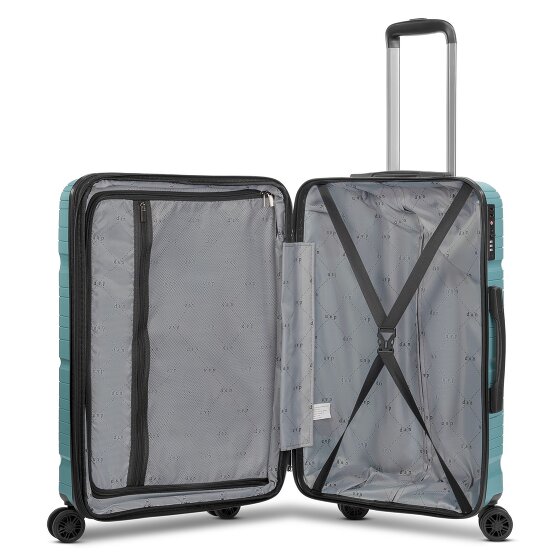 d&n Travel Line 4300-Plus 4 kółka Walizka M 65 cm z plisą rozprężną