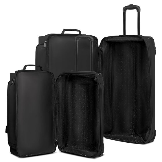 Redolz Zestaw 2-częściowy torb podróżnych Duffle Essentials z 2 kółkami, rozmiary M i L, z funkcją poszerzenia