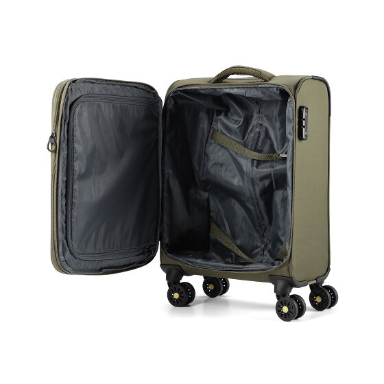d&n Travel Line 9704 4 kółka Walizka kabinowy S 55 cm z plisą rozprężną