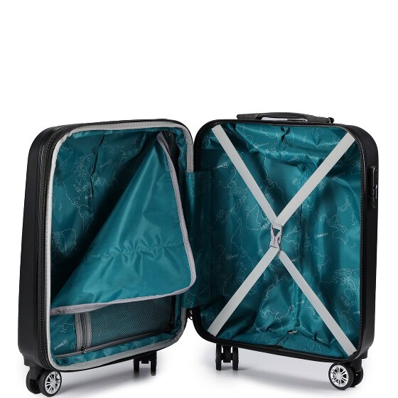 Benzi 5493 4 kółka Walizka kabinowy S 53 cm z plisą rozprężną