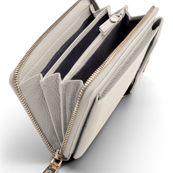 Lazarotti Portfel z skóry typu „zip-around” z Bolonii z Etui na telefon komórkowy, 19 cm