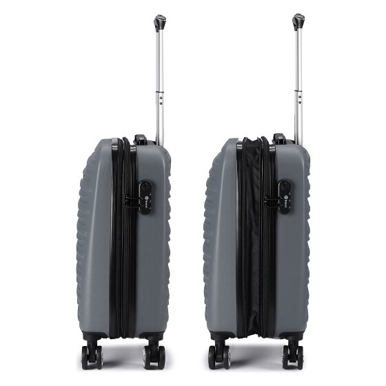 Benzi 5493 4 kółka Walizka kabinowy S 53 cm z plisą rozprężną