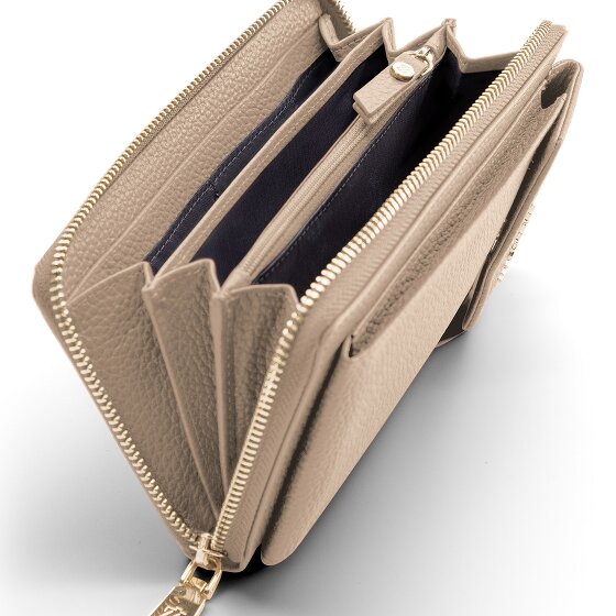Lazarotti Portfel z skóry typu „zip-around” z Bolonii z Etui na telefon komórkowy, 19 cm