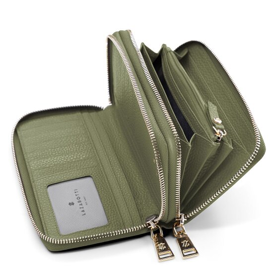 Lazarotti Bologna Leather XL Double Zip-Around Wallet RFID Leather 20 cm