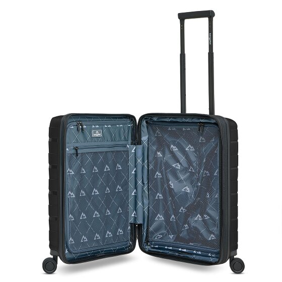 Bergpfeil Travel 4 kółka Walizka kabinowy 55 cm Komora na laptopa z plisą rozprężną