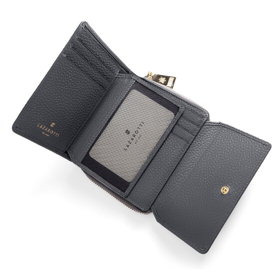 Lazarotti Skórzany portfel Bologna z zamkiem błyskawicznym 12 cm