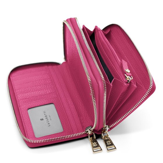 Lazarotti Bologna Leather XL Double Zip-Around Wallet RFID Leather 20 cm