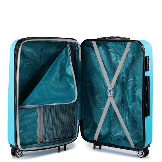 Benzi 5493 4 kółka Zestaw walizek 3-części z plisą rozprężną