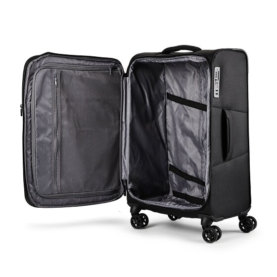 d&n Travel Line 9804 4 kółka Walizka M 68 cm z funkcją poszerzenia