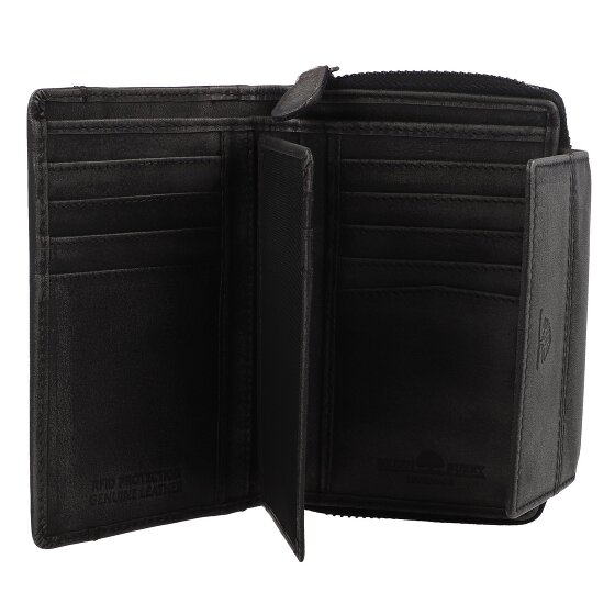 Greenburry Destressed Portfel Ochrona RFID Skórzany 13.5 cm