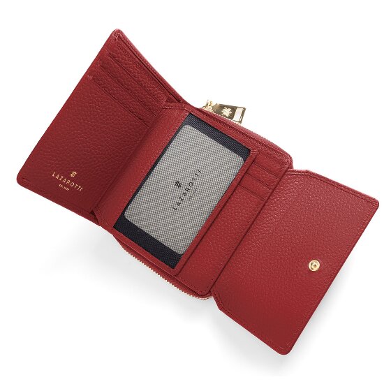 Lazarotti Skórzany portfel Bologna z zamkiem błyskawicznym 12 cm
