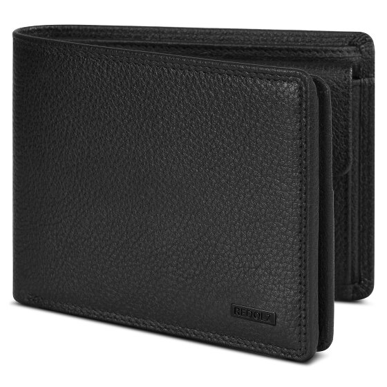 Redolz Leather Essentials QF portfel RFID skórzany 12 cm rozkładany z przegrodą na zamek błyskawiczny