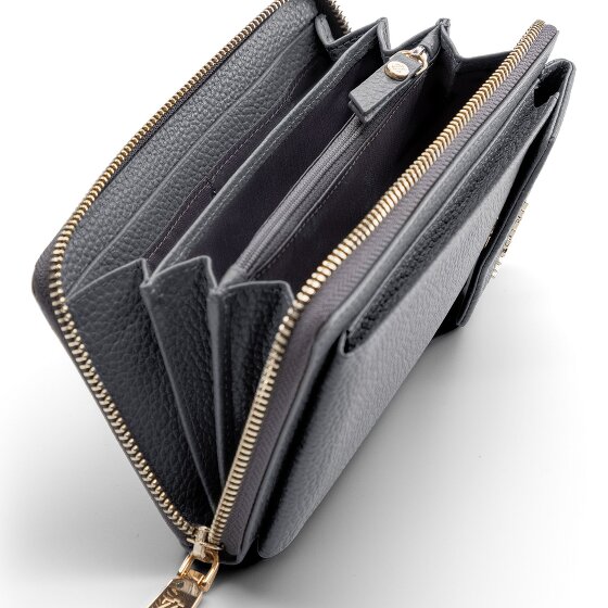 Lazarotti Portfel z skóry typu „zip-around” z Bolonii z Etui na telefon komórkowy, 19 cm