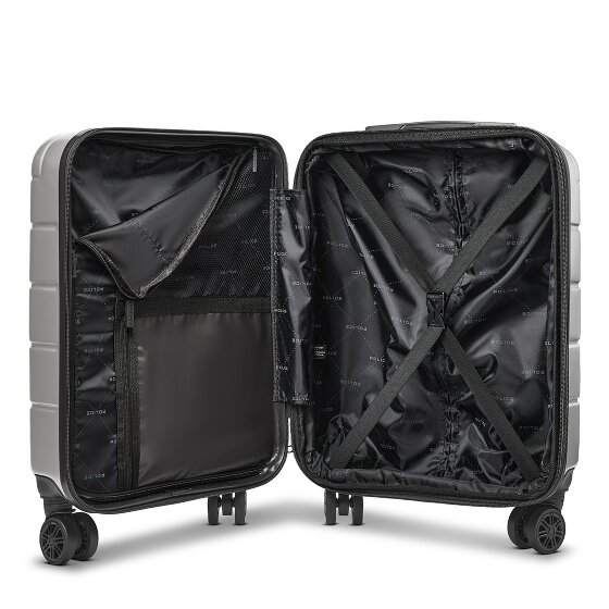 Police Dublin 4 kółka Walizka kabinowa S 54 cm Komora na laptopa z funkcją poszerzenia