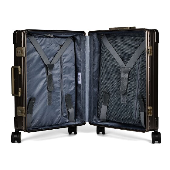 Aleon Walizka kabinowa Traveler International z 4 kółkami, Aluminium, 55 cm
