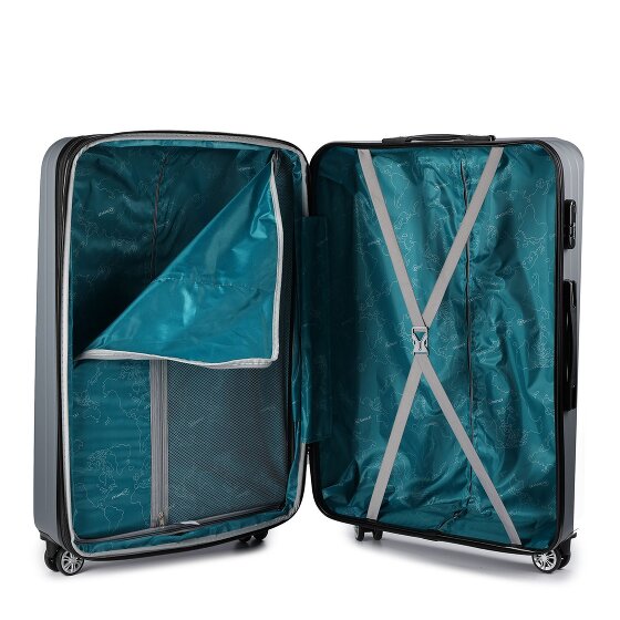 Benzi 5493 4 kółka Zestaw walizek 3-części z plisą rozprężną