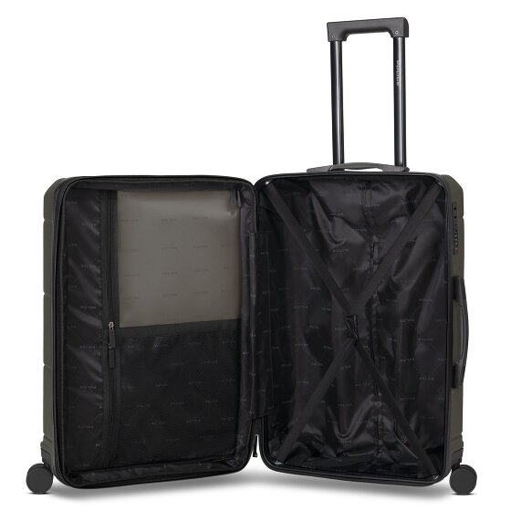 Police London 4 kółka Zestaw walizek 3-części z plisą rozprężną