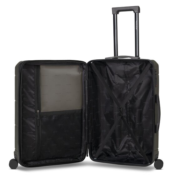 Police London 4 kółka Zestaw walizek 3-części z plisą rozprężną