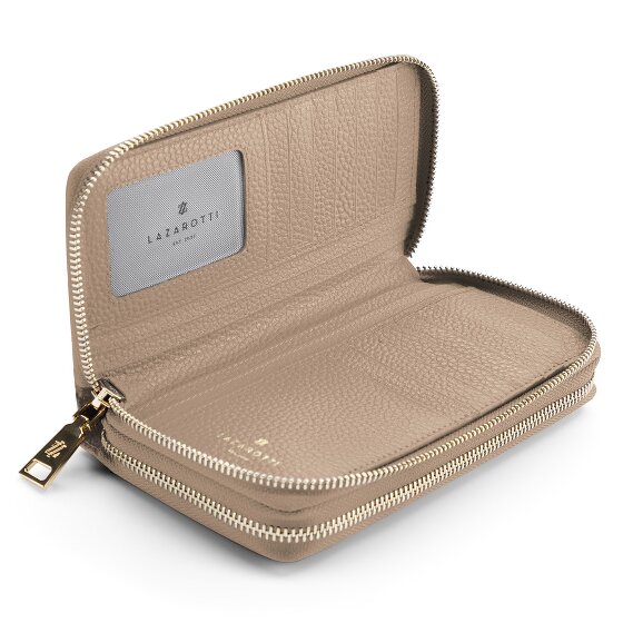 Lazarotti Bologna Leather XL Double Zip-Around Wallet RFID Leather 20 cm