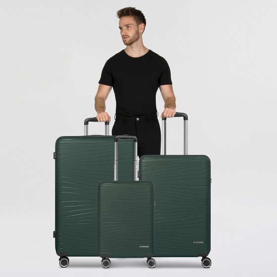 Franky 4-kołowy zestaw walizek Dallas 3.0 3-częściowy z elastyczną plisą