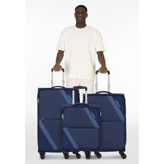 American Tourister Star Max 4 kółka Zestaw walizek 3-części z plisą rozprężną