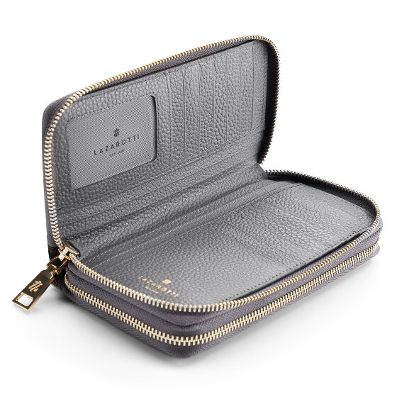 Lazarotti Bologna Leather XL Double Zip-Around Wallet RFID Leather 20 cm
