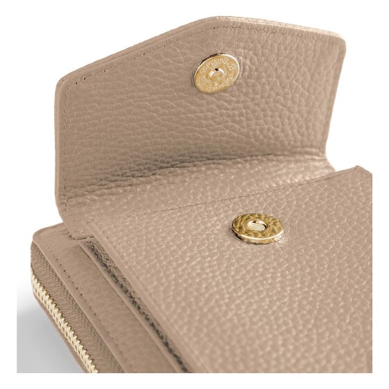 Lazarotti Portfel z skóry typu „zip-around” z Bolonii z Etui na telefon komórkowy, 19 cm