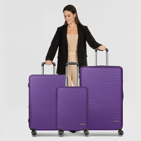 Franky 4-kołowy zestaw walizek Dallas 3.0 3-częściowy z elastyczną plisą