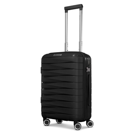 Franky London 4 kółka Walizka kabinowy S 55 cm z plisą rozprężną