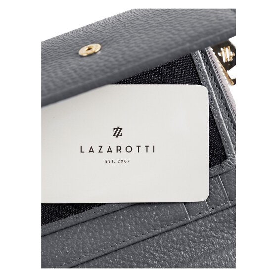 Lazarotti Skórzany portfel Bologna z zamkiem błyskawicznym 12 cm