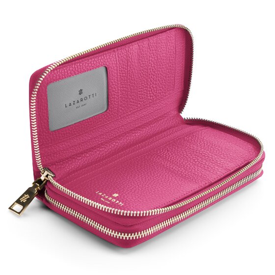 Lazarotti Bologna Leather XL Double Zip-Around Wallet RFID Leather 20 cm