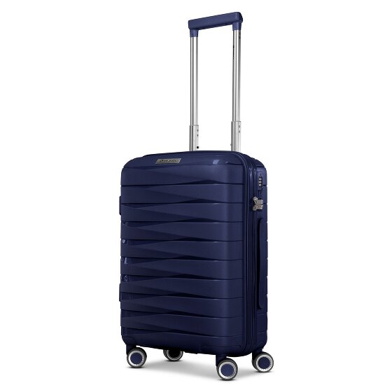 Franky London 4 kółka Walizka kabinowy S 55 cm z plisą rozprężną