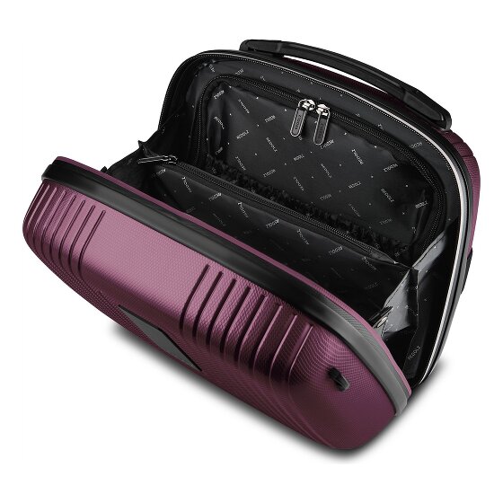 Redolz Zestaw walizek Essentials 14 na 4 kółkach + kosmetyczka 4 szt. z elastycznym zagięciem