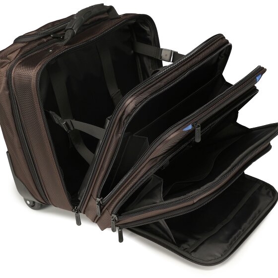 Dermata Wózek biznesowy na 2 kółkach 42 cm Przegroda na laptopa