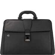 Piquadro Czarna kwadratowa teczka skórzana 37 cm zdjęcie produktu